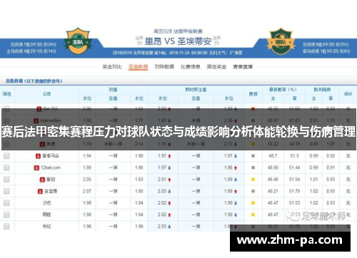 赛后法甲密集赛程压力对球队状态与成绩影响分析体能轮换与伤病管理